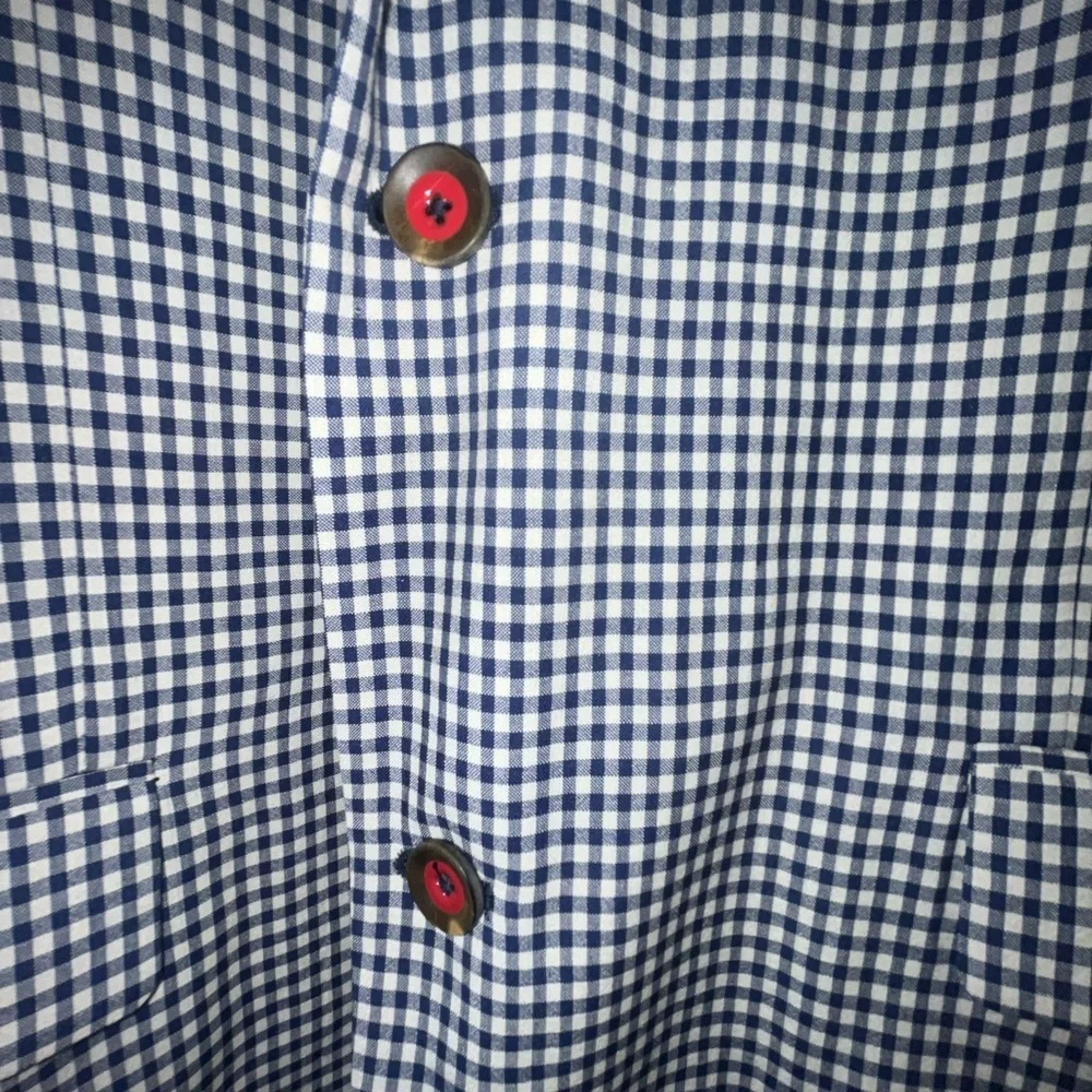 Robert Graham gingham check blue and white sport coat